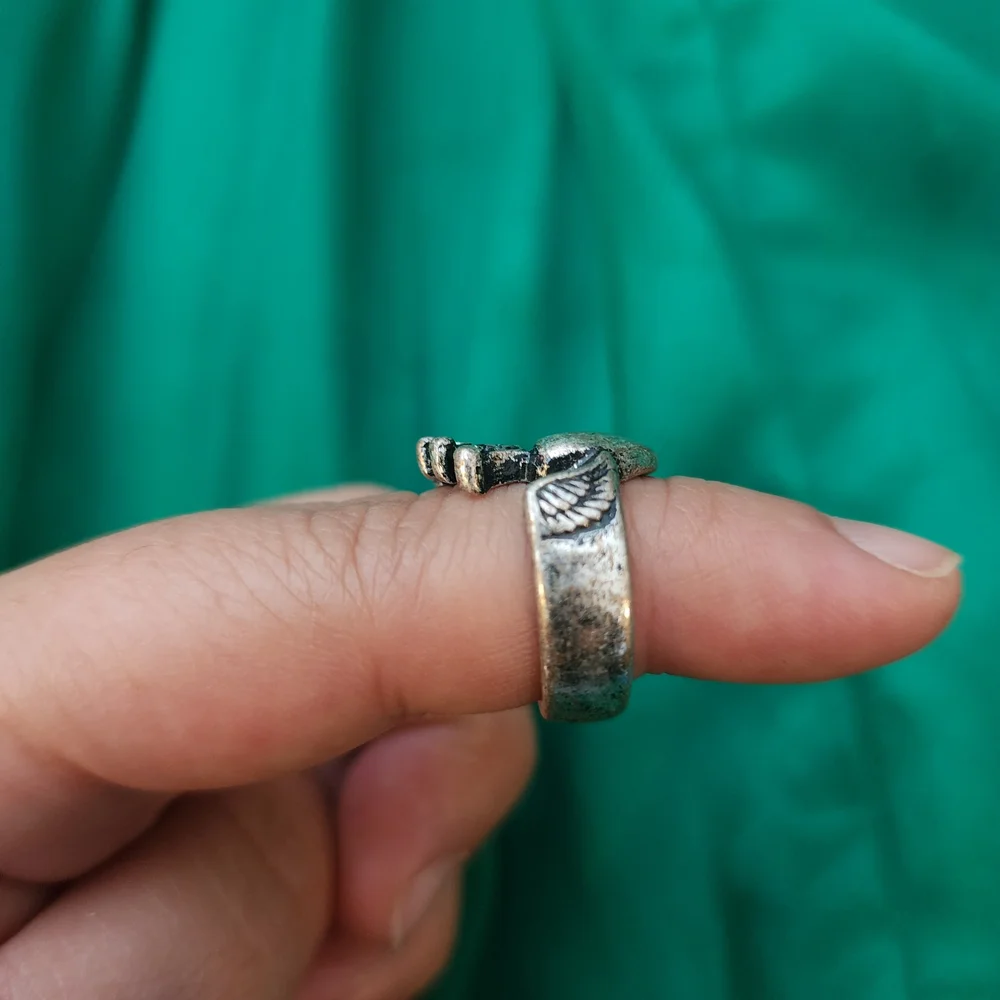 Size 5 Heart Crown Ring Claddagh Bohemian Silver-tone